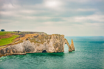 Falaise d'Etreta avec la célèbre Arche, ces galets et son spectaculaire panorama,Normandie