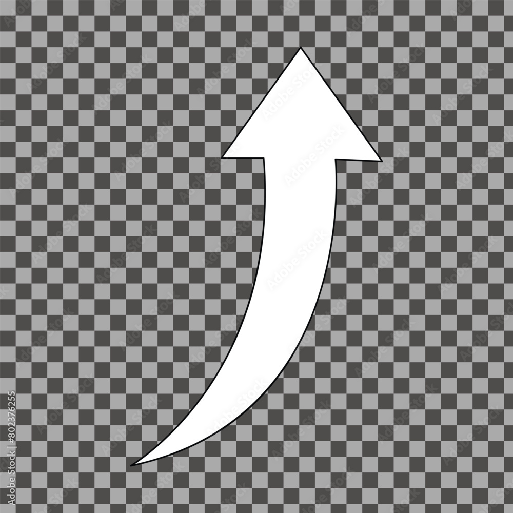 Aufkleber white arrow icon, white arrow isolated on transparent background, arrow icon for your additional des