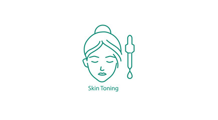 Vector Icon for Skin Toning Beauty Treatment