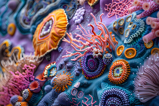 provoking reef-inspired art piece,