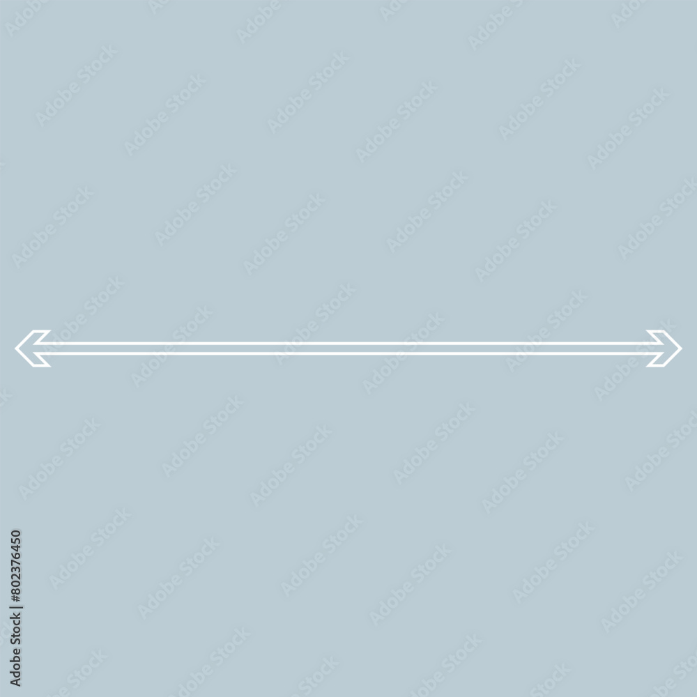 Poster dual sided white thin line arrow icon. linear vector illustration. pictogram isolated on different c