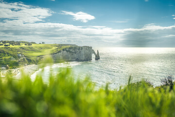 Falaise d'Etreta avec la célèbre Arche, ces galets et son spectaculaire panorama,Normandie