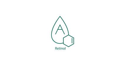 Vector Icon: Retinol Treatment Symbol
