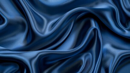 Obraz premium Silky satin fabric in a royal blue shade brings a smooth and luxurious texture to your background.