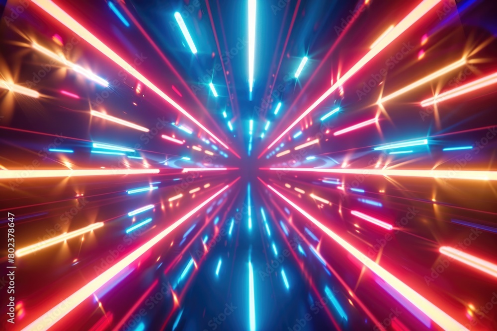 Poster abstract image of colorful lights in a dark room. suitable for backgrounds or artistic concepts