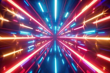 Abstract image of colorful lights in a dark room. Suitable for backgrounds or artistic concepts