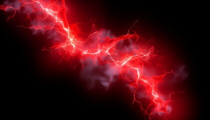 red electric lightning thunder