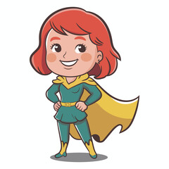 Beautiful avatar female character in cartoon character illustration style
