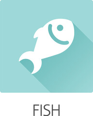 A fish seafood food icon concept. Possibly an icon for the allergen or allergy.