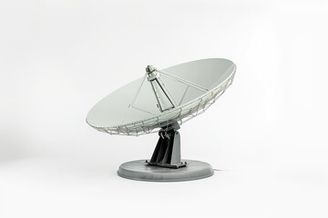 satellite isolated on white satellite dish ,modern networks against a clean white backdrop.
