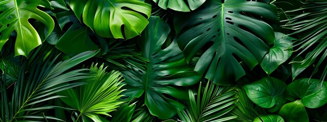 a large group of green leaves