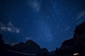 Fototapeta premium starry night sky, where twinkling stars