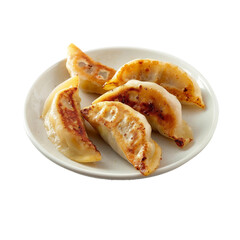 Gyoza, transparent background, isolated image, generative AI