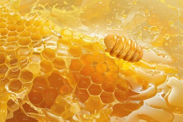 A bunch of honeycombs stacked on top of each other. Ideal for nature and food concepts