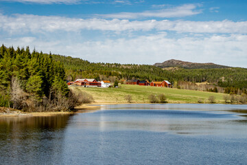 landscape with river and sky