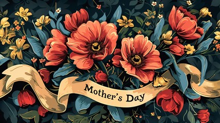 mother's day text postcard