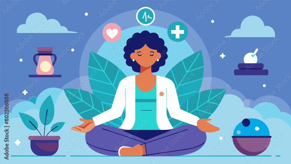 Poster the implementation of mindfulness practices such as meditation and body scans to help patients stay 
