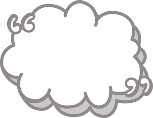 3d black and white color speech bubble balloon with quotation marks, icon sticker memo keyword planner text box banner, flat png transparent element design