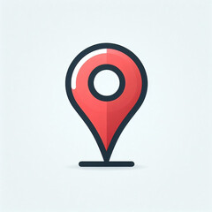 Location pin icon. Map attach marker place. Location icon. Map pointer marker icon set. GPS location character collection with black border. 