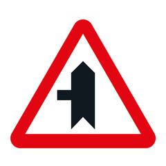 DANGER TRAFFIC SIGNS OF SPAIN, P-1b - Intersection with priority on road on the left