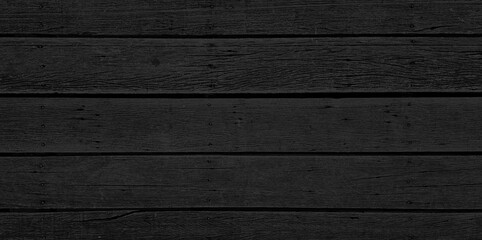 old monochrome wooden deck flooring background showing wood grain, nails. grey timber wood oak panels used as background with blank space for design. outdoor wooden floor.