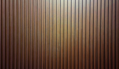 vertical wooden slats texture for interior decoration with light from above. brown walnut wooden...