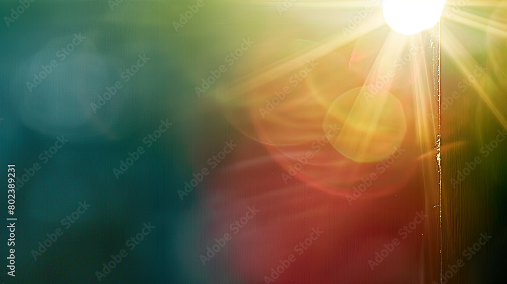 Poster sunlit book with colorful flare abstract background banner