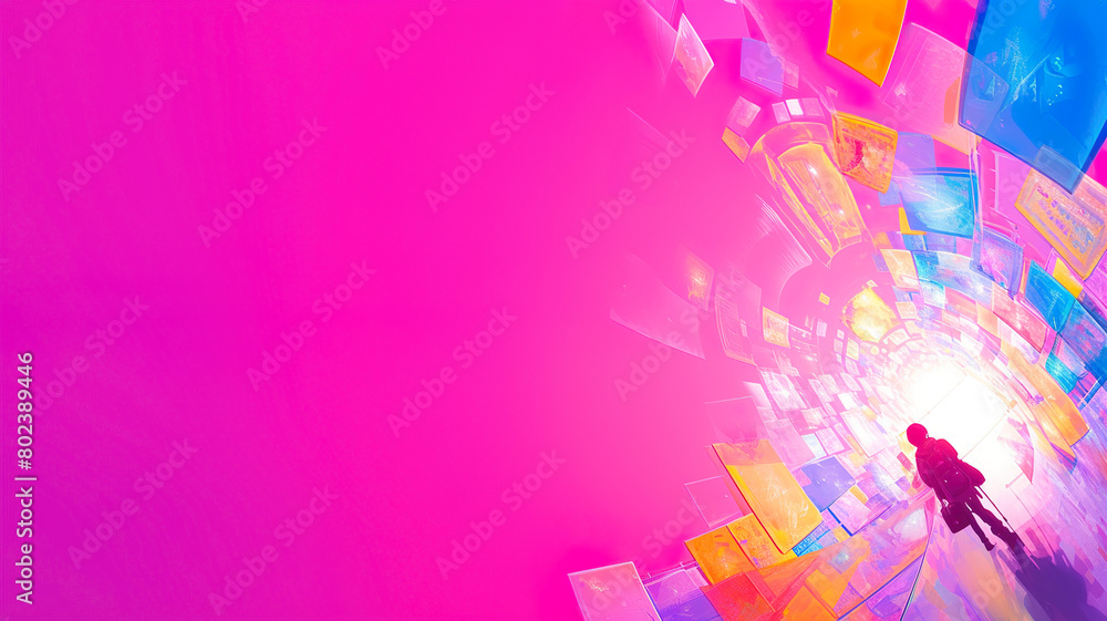 Poster journey through color abstract background banner