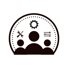 Team work concept icon. Get extra energy for business through successful teamwork