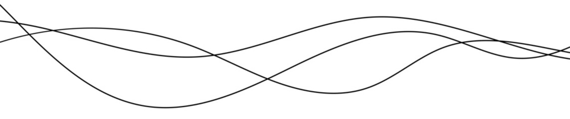Thin curved wavy lines