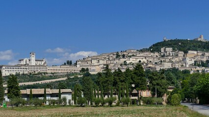 Vue panoramique de la ville d’Assise en Italie