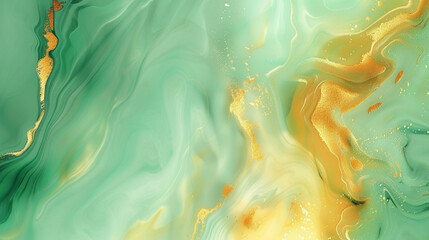 serene blend of mint green and golden yellow, ideal for an elegant abstract background