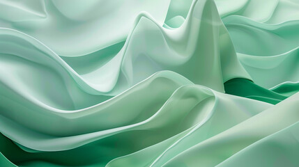 serene blend of mint green and emerald green, ideal for an elegant abstract background