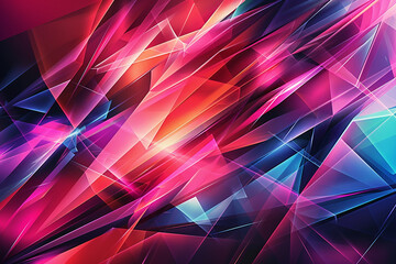 A vibrant background with a digital abstract pattern, combining sharp angles and bright colors for a visually stimulating effect.