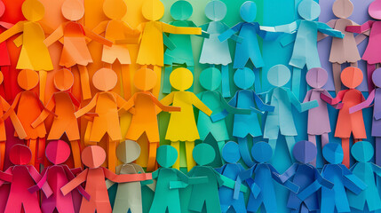 concept of diversity at work, created with generative AI technology