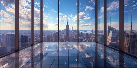Skyscraper Sanctuary: A Glazed Perspective on Manhattan