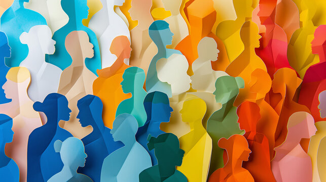 concept of diversity at work, created with generative AI technology