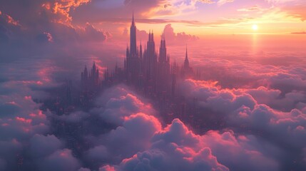 Enshrouded Metropolis: Above the Clouds