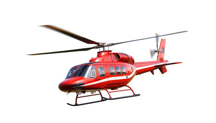 Luxurious private helicopter with gold and white livery, poised for takeoff on a clear day. Generative AI