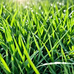 dew on green gras in the morning