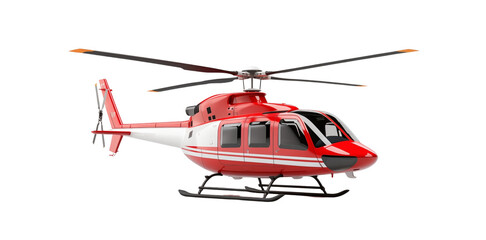 Luxurious private helicopter with gold and white livery, poised for takeoff on a clear day. Generative AI