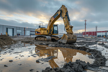 Factory Construction: Capturing the Excavator