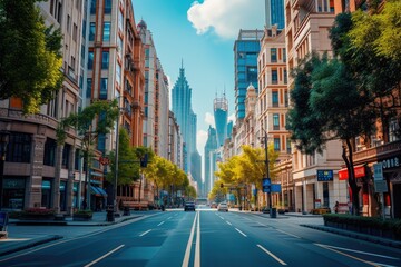 Cityscape Serenity: Shanghai's Urban Majesty