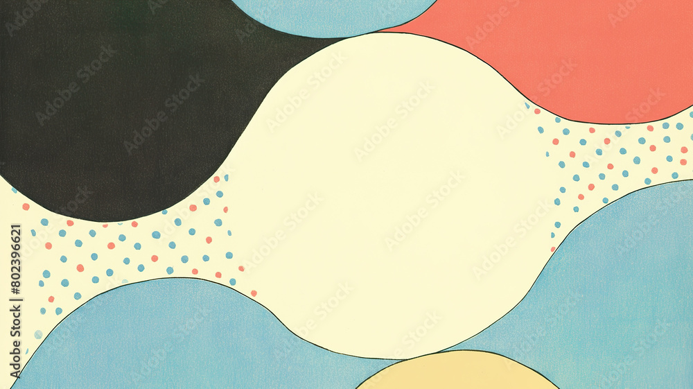 Poster interconnected abstract shapes abstract background banner