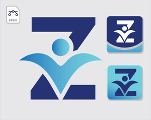 People letter Z logo design