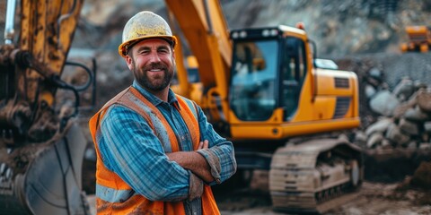 Excavator Enthusiasm: American Worker's Pride