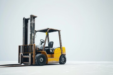 Industrial Forklift Isolated on White