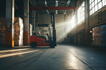 Warehouse Silence: Stationary Forklift