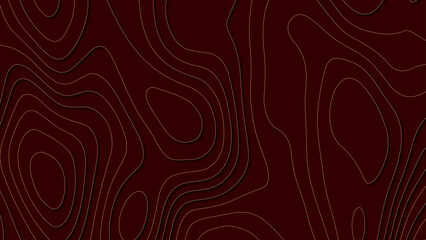 Topographic canyon map light relief texture. Multi layers red texture 3D papercut layers in gradient vector banner.