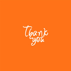 Handwritten Thank You Card with Calligraphy vector, icon, letter, text, lettering design for business, compliment, speech, gratitude & appreciation